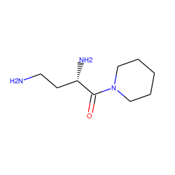 NCC[C@H](N)C(=O)N1CCCCC1 ZINC000013529512