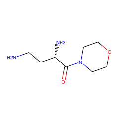 NCC[C@H](N)C(=O)N1CCOCC1 ZINC000013529535