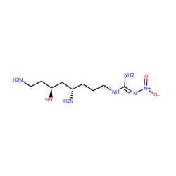 NCC[C@H](O)C[C@@H](N)CCCN/C(N)=N/[N+](=O)[O-] ZINC000014977563