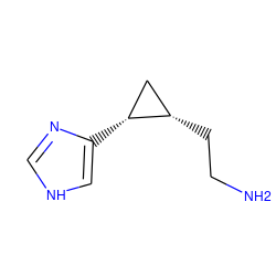 NCC[C@H]1C[C@H]1c1c[nH]cn1 ZINC000013519013