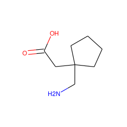 NCC1(CC(=O)O)CCCC1 ZINC000034016806