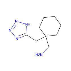 NCC1(Cc2nnn[nH]2)CCCCC1 ZINC000000023838