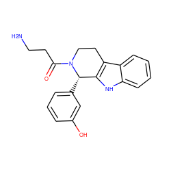 NCCC(=O)N1CCc2c([nH]c3ccccc23)[C@@H]1c1cccc(O)c1 ZINC000045336377