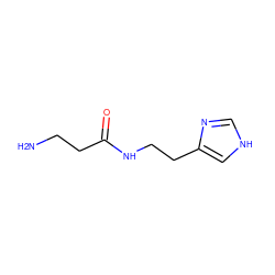 NCCC(=O)NCCc1c[nH]cn1 ZINC000029747055