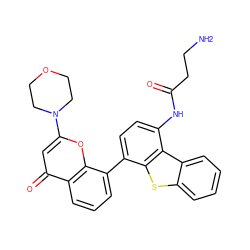 NCCC(=O)Nc1ccc(-c2cccc3c(=O)cc(N4CCOCC4)oc23)c2sc3ccccc3c12 ZINC000101696426