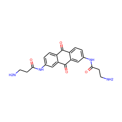 NCCC(=O)Nc1ccc2c(c1)C(=O)c1cc(NC(=O)CCN)ccc1C2=O ZINC000029059691