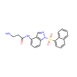 NCCC(=O)Nc1cccc2c1cnn2S(=O)(=O)c1cccc2ccccc12 ZINC000040939018