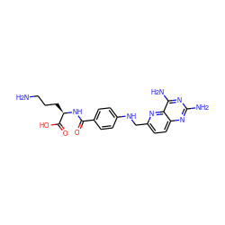 NCCC[C@@H](NC(=O)c1ccc(NCc2ccc3nc(N)nc(N)c3n2)cc1)C(=O)O ZINC000013454660