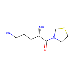 NCCC[C@H](N)C(=O)N1CCSC1 ZINC000013529550