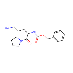 NCCC[C@H](NC(=O)OCc1ccccc1)C(=O)N1CCCC1 ZINC000035931769