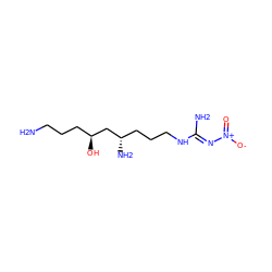 NCCC[C@H](O)C[C@@H](N)CCCN/C(N)=N/[N+](=O)[O-] ZINC000014977557