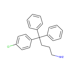 NCCCC(c1ccccc1)(c1ccccc1)c1ccc(Cl)cc1 ZINC000084604288