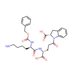 NCCCC[C@@H](NC(=O)OCc1ccccc1)C(=O)N[C@H](CCC(=O)N1c2ccccc2C[C@H]1C(=O)O)C(=O)O ZINC000026473329