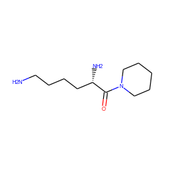 NCCCC[C@H](N)C(=O)N1CCCCC1 ZINC000013529427