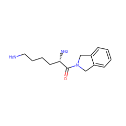 NCCCC[C@H](N)C(=O)N1Cc2ccccc2C1 ZINC000040423900