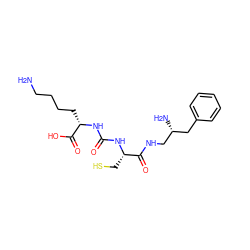 NCCCC[C@H](NC(=O)N[C@@H](CS)C(=O)NC[C@H](N)Cc1ccccc1)C(=O)O ZINC000040899660