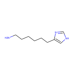 NCCCCCCc1c[nH]cn1 ZINC000013530242