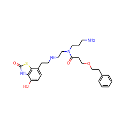 NCCCN(CCNCCc1ccc(O)c2[nH]c(=O)sc12)C(=O)CCOCCc1ccccc1 ZINC000169346891