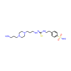 NCCCN1CCN(CCCN/N=C(\S)NCCc2ccc(S(N)(=O)=O)cc2)CC1 ZINC000028332039