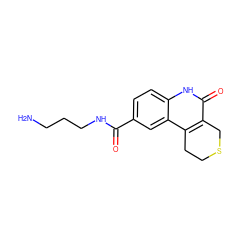 NCCCNC(=O)c1ccc2[nH]c(=O)c3c(c2c1)CCSC3 ZINC000103176213