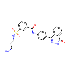 NCCCNS(=O)(=O)c1cccc(C(=O)Nc2ccc(-c3n[nH]c(=O)c4ccccc34)cc2)c1 ZINC000063298492