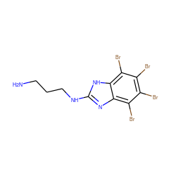 NCCCNc1nc2c(Br)c(Br)c(Br)c(Br)c2[nH]1 ZINC000095573220