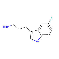 NCCCc1c[nH]c2ccc(F)cc12 ZINC000002534047