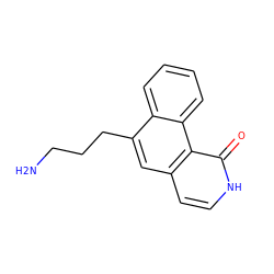 NCCCc1cc2cc[nH]c(=O)c2c2ccccc12 ZINC000028955844