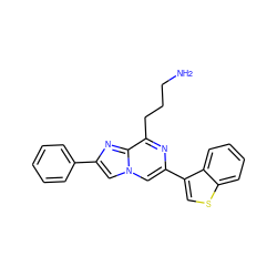 NCCCc1nc(-c2csc3ccccc23)cn2cc(-c3ccccc3)nc12 ZINC000027859347