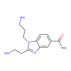 NCCCn1c(CCN)nc2cc(C(N)=O)ccc21 ZINC000473112951