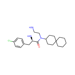 NCCN(C(=O)[C@H](N)Cc1ccc(Cl)cc1)C1CCC2(CCCCC2)CC1 ZINC000028825800