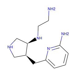 NCCN[C@@H]1CNC[C@@H]1Cc1cccc(N)n1 ZINC000024957197