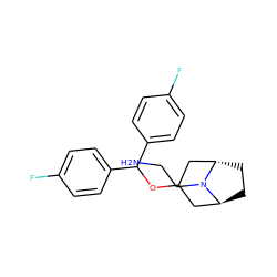 NCCN1[C@H]2CC[C@H]1CC(OC(c1ccc(F)cc1)c1ccc(F)cc1)C2 ZINC000101061047