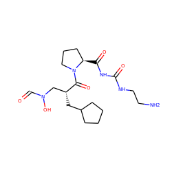 NCCNC(=O)NC(=O)[C@@H]1CCCN1C(=O)[C@H](CC1CCCC1)CN(O)C=O ZINC000084654824