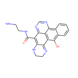 NCCNC(=O)c1c2c(c3c(O)c4ccccc4c4ncnc1c34)=NCCN2 ZINC000027875418