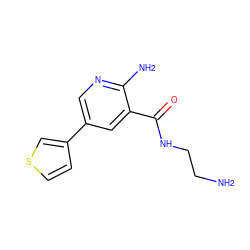 NCCNC(=O)c1cc(-c2ccsc2)cnc1N ZINC000045394495