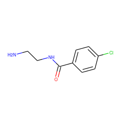 NCCNC(=O)c1ccc(Cl)cc1 ZINC000002555368