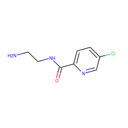 NCCNC(=O)c1ccc(Cl)cn1 ZINC000001542229