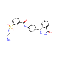 NCCNS(=O)(=O)c1cccc(C(=O)Nc2ccc(-c3n[nH]c(=O)c4ccccc34)cc2)c1 ZINC000063298491