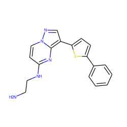 NCCNc1ccn2ncc(-c3ccc(-c4ccccc4)s3)c2n1 ZINC000096286378