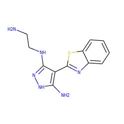 NCCNc1n[nH]c(N)c1-c1nc2ccccc2s1 ZINC000114397876