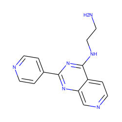 NCCNc1nc(-c2ccncc2)nc2cnccc12 ZINC000095562061