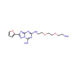 NCCOCCOCCNc1nc(N)n2nc(-c3ccco3)nc2n1 ZINC000073199258