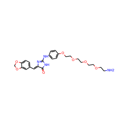 NCCOCCOCCOCCOc1ccc(NC2=N/C(=C\c3ccc4c(c3)OCO4)C(=O)N2)cc1 ZINC000103243368