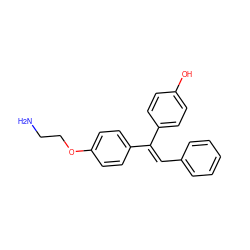 NCCOc1ccc(/C(=C/c2ccccc2)c2ccc(O)cc2)cc1 ZINC000299866501