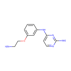 NCCOc1cccc(Nc2ccnc(N)n2)c1 ZINC000063540166