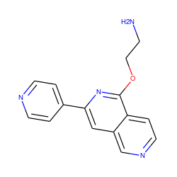 NCCOc1nc(-c2ccncc2)cc2cnccc12 ZINC000095560873