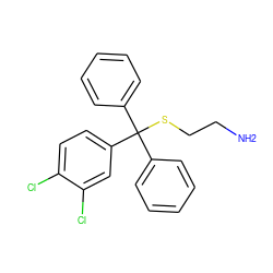 NCCSC(c1ccccc1)(c1ccccc1)c1ccc(Cl)c(Cl)c1 ZINC000095585743