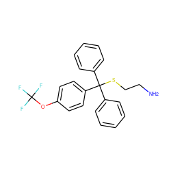 NCCSC(c1ccccc1)(c1ccccc1)c1ccc(OC(F)(F)F)cc1 ZINC000095582352