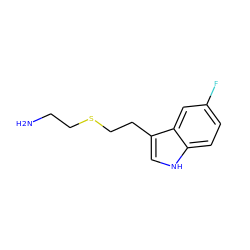 NCCSCCc1c[nH]c2ccc(F)cc12 ZINC000095601589